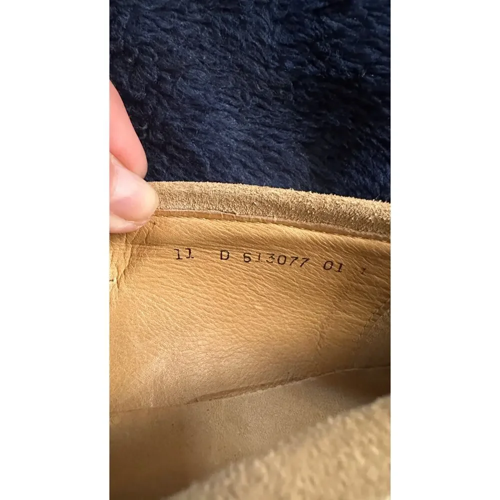 VINTAGE NEW UNWORN SUEDE GUM SOLE PENNY LOAFERS MADE IN ITALY FOR GAP 11D - Picture 6 of 7